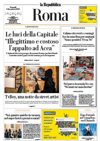 copertina la repubblica roma 4 dicembre 2020