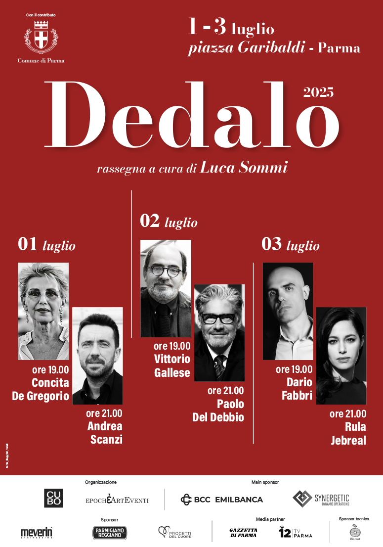 Rassegna Dedalo 2025 Parma locandina rassegna Dedalo 2025 parma