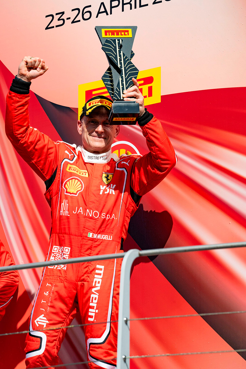 Max Mugelli Ferrari Challenge 2026 Scarperia Meverin